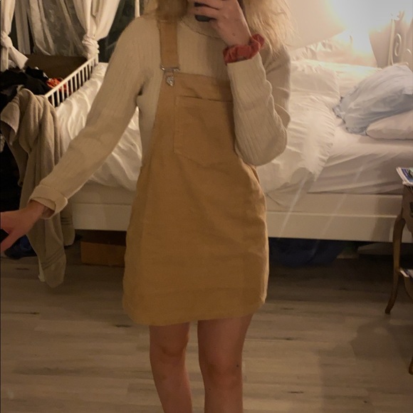 Forever 21 size M tan corduroy overall dress - Picture 7 of 8
